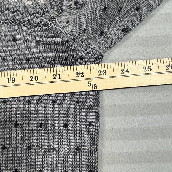 Frank & Oak Sweater Mens 2XL XXL Gray Nordic Fair Isle Wool Blend Crewneck Knit - Picture 6 of 8